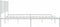 vidaXL - Bedframe - met - hoofdbord - metaal - wit - 120x200 - cm