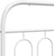 vidaXL - Bedframe - met - hoofdbord - metaal - wit - 120x200 - cm