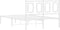 vidaXL - Bedframe - met - hoofdbord - metaal - wit - 120x200 - cm