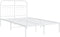 vidaXL - Bedframe - met - hoofdbord - metaal - wit - 120x200 - cm