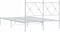 vidaXL - Bedframe - met - hoofdbord - metaal - wit - 120x200 - cm