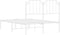 vidaXL - Bedframe - met - hoofdbord - metaal - wit - 120x200 - cm