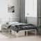 vidaXL - Bedframe - met - hoofdbord - metaal - wit - 120x200 - cm