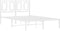 vidaXL - Bedframe - met - hoofdbord - metaal - wit - 120x200 - cm