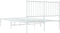vidaXL - Bedframe - met - hoofdbord - metaal - wit - 120x200 - cm