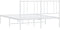 vidaXL - Bedframe - met - hoofdbord - metaal - wit - 120x200 - cm