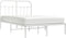 vidaXL - Bedframe - met - hoofdbord - metaal - wit - 120x200 - cm