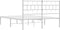 vidaXL - Bedframe - met - hoofdbord - metaal - wit - 120x200 - cm