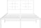 vidaXL - Bedframe - met - hoofdbord - metaal - wit - 120x200 - cm