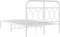 vidaXL - Bedframe - met - hoofdbord - metaal - wit - 120x200 - cm