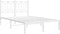 vidaXL - Bedframe - met - hoofdbord - metaal - wit - 120x200 - cm