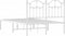 vidaXL - Bedframe - met - hoofdbord - metaal - wit - 120x200 - cm