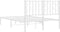 vidaXL - Bedframe - met - hoofdbord - metaal - wit - 120x200 - cm