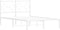 vidaXL - Bedframe - met - hoofdbord - metaal - wit - 120x200 - cm