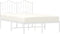 vidaXL - Bedframe - met - hoofdbord - metaal - wit - 120x200 - cm