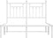 vidaXL - Bedframe - met - hoofdbord - metaal - wit - 120x200 - cm