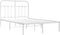 vidaXL - Bedframe - met - hoofdbord - metaal - wit - 120x200 - cm