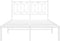 vidaXL - Bedframe - met - hoofdbord - metaal - wit - 120x200 - cm
