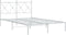 vidaXL - Bedframe - met - hoofdbord - metaal - wit - 120x200 - cm