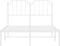 vidaXL - Bedframe - met - hoofdbord - metaal - wit - 120x200 - cm