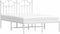 vidaXL - Bedframe - met - hoofdbord - metaal - wit - 120x200 - cm