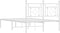 vidaXL - Bedframe - met - hoofdbord - metaal - wit - 120x200 - cm