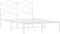 vidaXL - Bedframe - met - hoofdbord - metaal - wit - 120x200 - cm