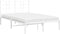 vidaXL - Bedframe - met - hoofdbord - metaal - wit - 120x200 - cm