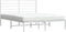 vidaXL - Bedframe - met - hoofdbord - metaal - wit - 120x200 - cm