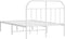 vidaXL - Bedframe - met - hoofdbord - metaal - wit - 120x200 - cm