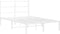 vidaXL - Bedframe - met - hoofdbord - metaal - wit - 120x200 - cm