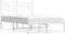 vidaXL - Bedframe - met - hoofdbord - metaal - wit - 135x190 - cm