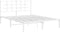 vidaXL - Bedframe - met - hoofdbord - metaal - wit - 135x190 - cm