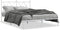 vidaXL - Bedframe - met - hoofdbord - metaal - wit - 135x190 - cm