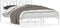 vidaXL - Bedframe - met - hoofdbord - metaal - wit - 135x190 - cm