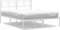 vidaXL - Bedframe - met - hoofdbord - metaal - wit - 135x190 - cm