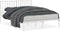 vidaXL - Bedframe - met - hoofdbord - metaal - wit - 135x190 - cm