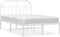 vidaXL - Bedframe - met - hoofdbord - metaal - wit - 135x190 - cm