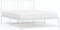 vidaXL - Bedframe - met - hoofdbord - metaal - wit - 135x190 - cm