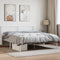 vidaXL - Bedframe - met - hoofdbord - metaal - wit - 135x190 - cm