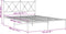 vidaXL - Bedframe - met - hoofdbord - metaal - wit - 135x190 - cm