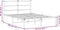 vidaXL - Bedframe - met - hoofdbord - metaal - wit - 135x190 - cm