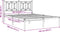vidaXL - Bedframe - met - hoofdbord - metaal - wit - 135x190 - cm