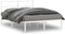 vidaXL - Bedframe - met - hoofdbord - metaal - wit - 135x190 - cm