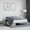 vidaXL - Bedframe - met - hoofdbord - metaal - wit - 135x190 - cm