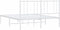 vidaXL - Bedframe - met - hoofdbord - metaal - wit - 135x190 - cm