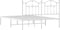 vidaXL - Bedframe - met - hoofdbord - metaal - wit - 135x190 - cm