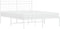 vidaXL - Bedframe - met - hoofdbord - metaal - wit - 135x190 - cm