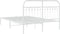 vidaXL - Bedframe - met - hoofdbord - metaal - wit - 135x190 - cm