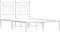 vidaXL - Bedframe - met - hoofdbord - metaal - wit - 135x190 - cm
